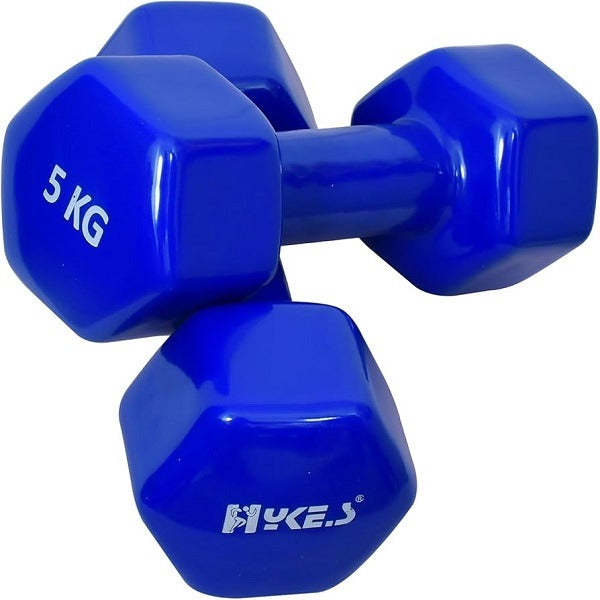 Vinyl Dumbbells Set for Yoga - Pair of Weights (5kg)