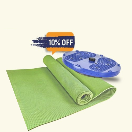 Core Crusher Bundle Yoga Mat (8mm) + Tummy Twister