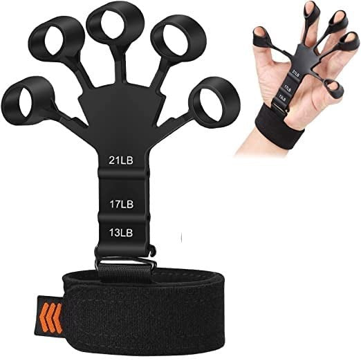Finger Gripper Strength Trainer, Finger Strengthener, Finger Exerciser & Hand Strengthener
