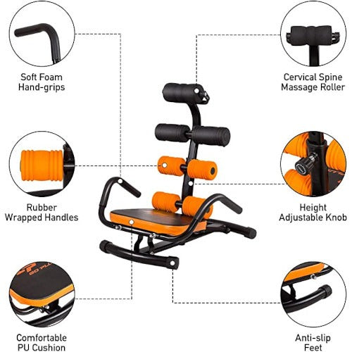 Compact Ab Zone Flex Machine for Home Workouts: Versatile Core Training Equipment with Adjustable Resistance