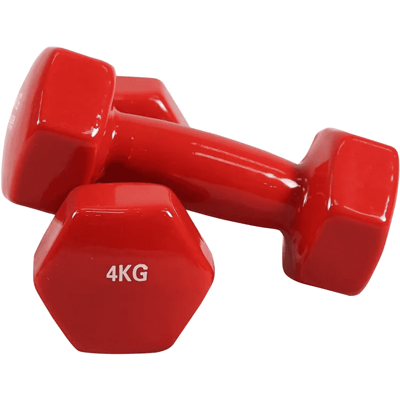 Vinyl Dumbbells Set for Yoga - Pair of Weights (4kg)