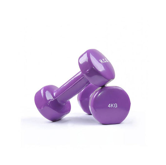 Vinyl Dumbbells Set for Yoga - Pair of Weights (4kg)