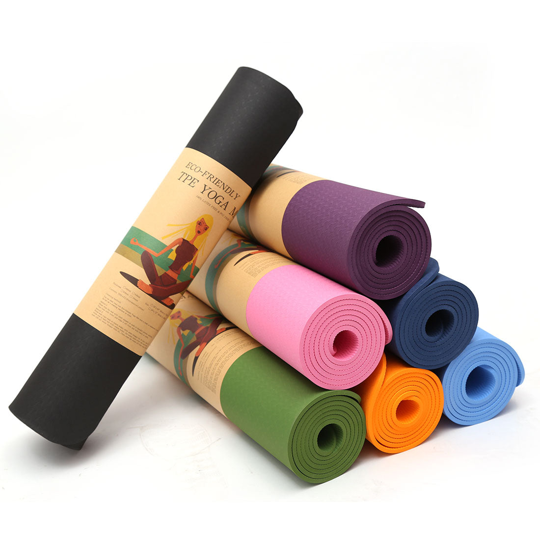 6mm Yoga Mat – Non-Slip Exercise & Gym Mat