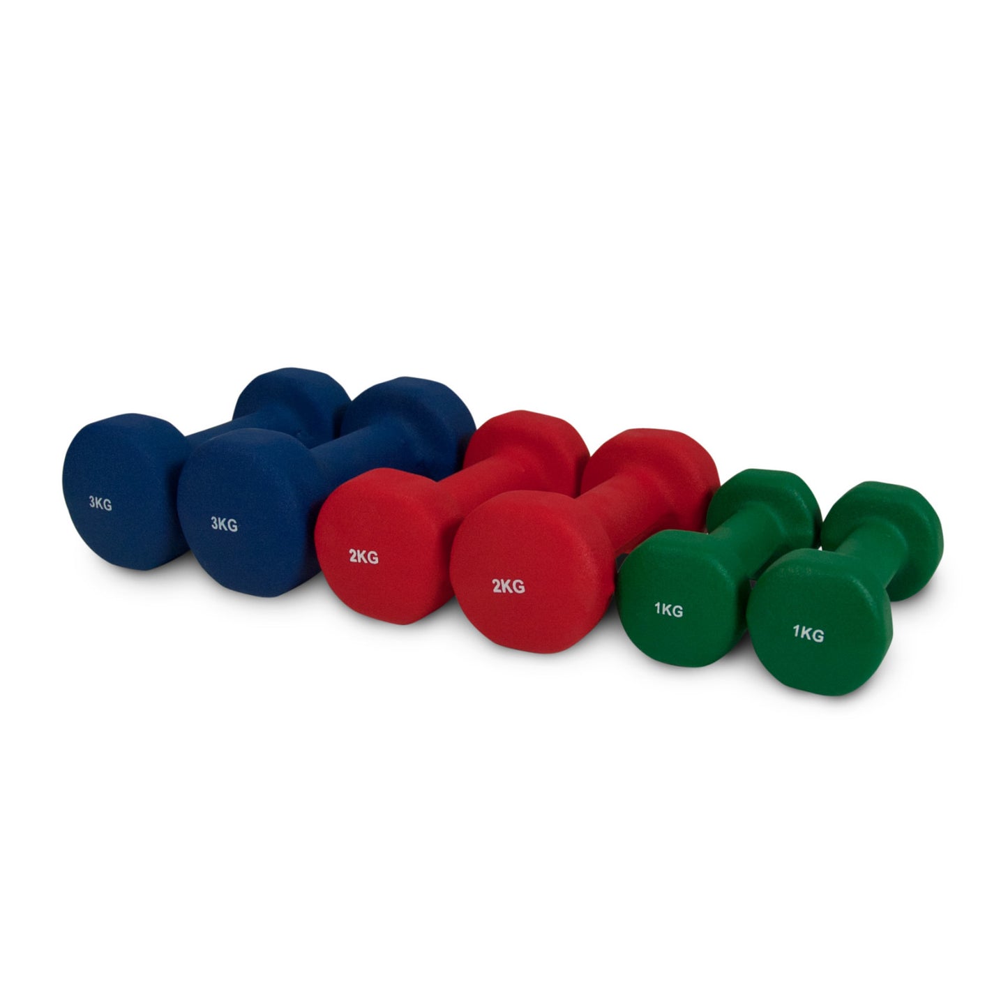 Vinyl Dumbbells Set for Yoga - Pair of Weights (1kg, 2kg, 3kg, 4kg, 5kg)