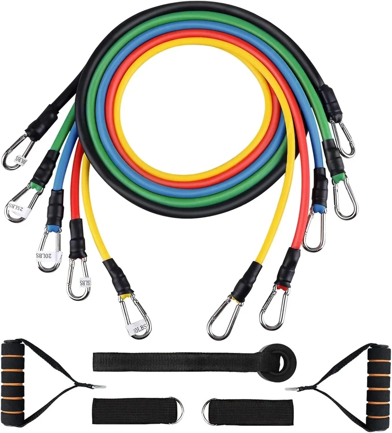 Resistance Bands, 11 Piece Bands Set with Handles for Men and Women Fitness