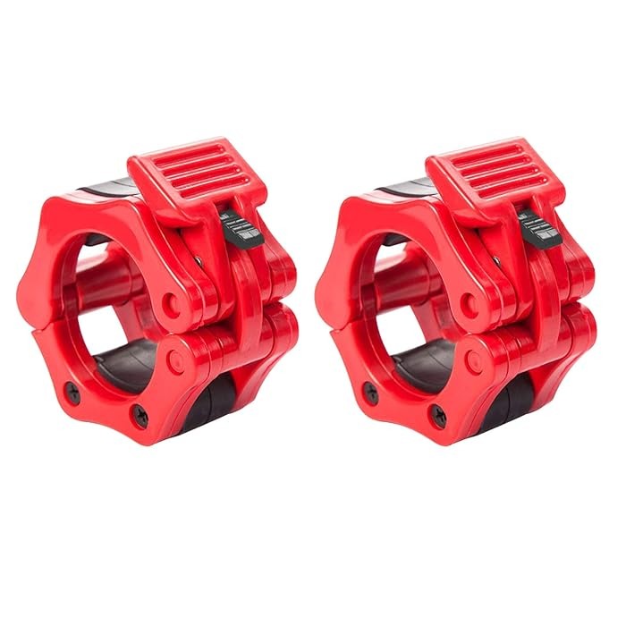 Standard Barbell Collar with Spinlock Clamp - Dumbbell Spring Clips for GYM Weightlifting Barbell Jaw Lock