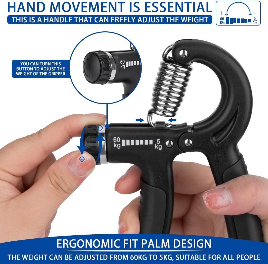 Adjustable Hand Gripper with Counter – Forearm & Finger Strength Trainer for Men & Women