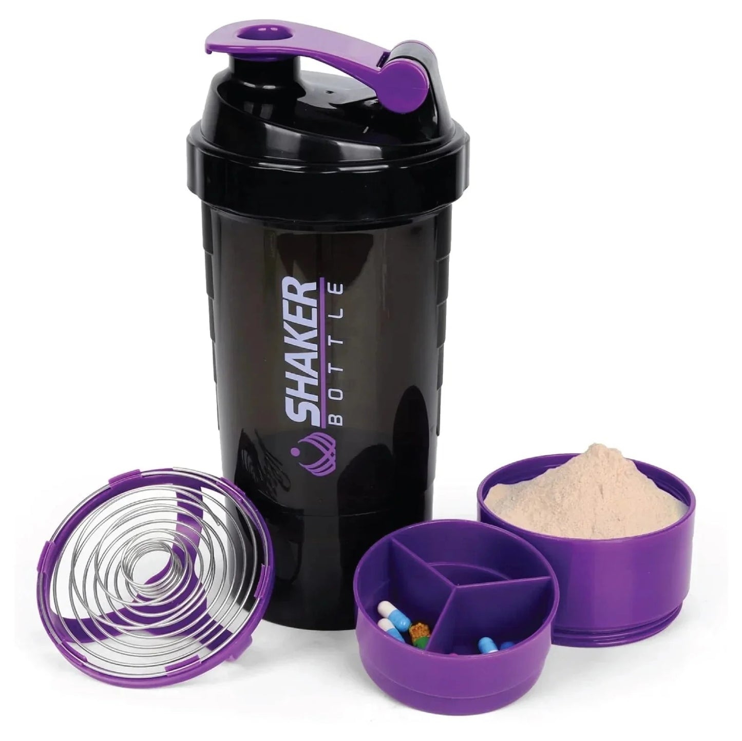 500ml Protein Shaker Bottle – Leak-Proof Gym Mixer with Whisk
