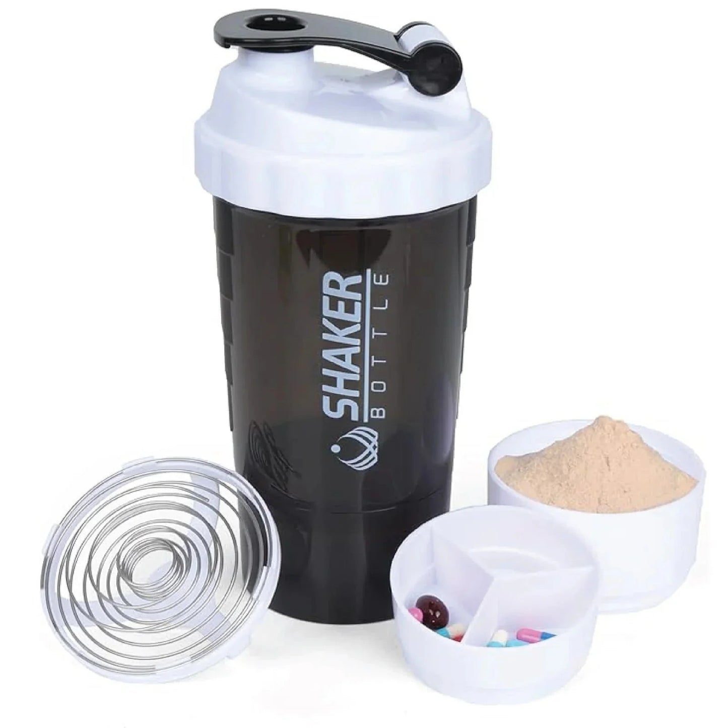 500ml Protein Shaker Bottle – Leak-Proof Gym Mixer with Whisk